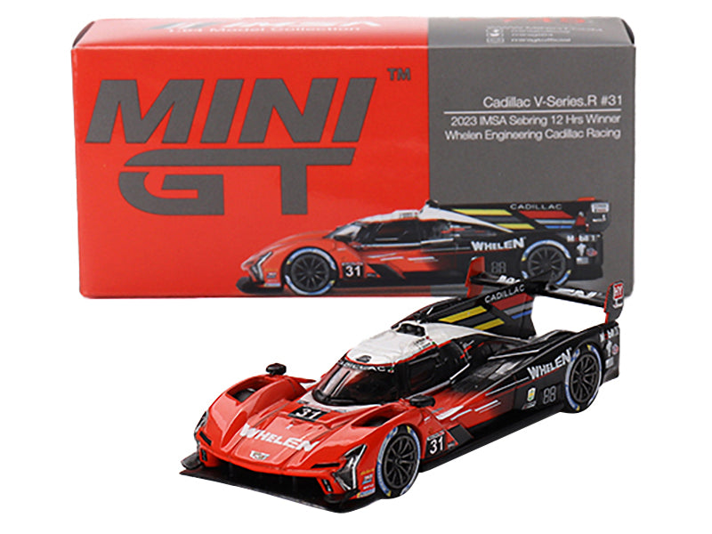 Cadillac V-Series.R #31 Jack Aitken - Pipo Derani - Alexander Sims 'Whelen Engineering Racing' Winner IMSA '12 Hours of Sebring' (2023) Limited Edition to 5400 pieces Worldwide 1/64 Diecast Model Car by Mini GT