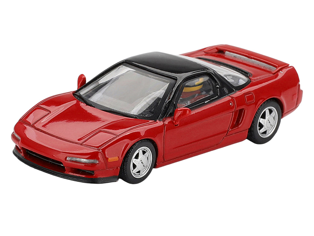 1989 Honda NS-X Prototype 'Ayrton Senna - Midship Sports' Red with Black Top and Driver Figure Limited Edition 1/64 Diecast Model Car by Mini GT