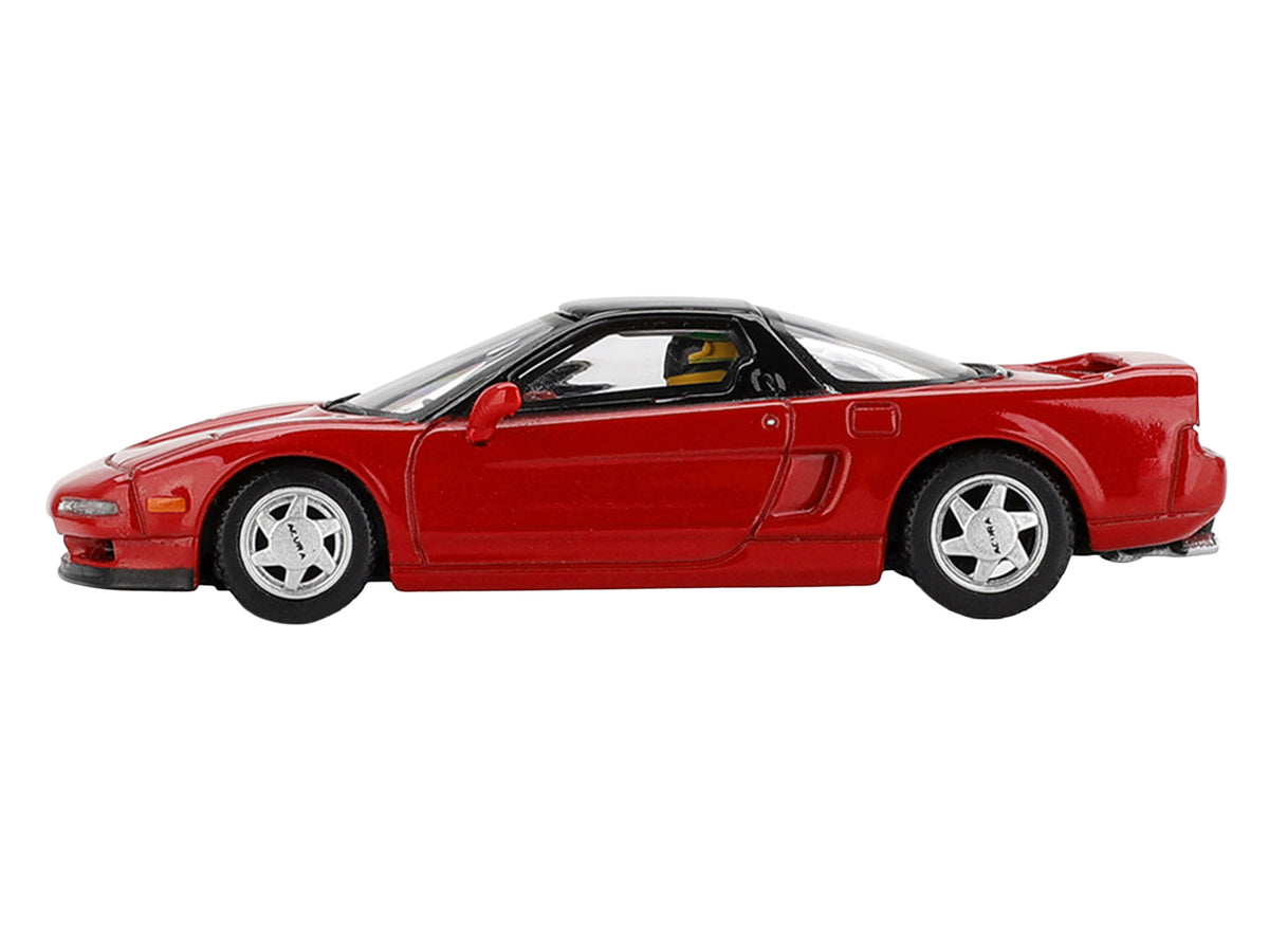 1989 Honda NS-X Prototype 'Ayrton Senna - Midship Sports' Red with Black Top and Driver Figure Limited Edition 1/64 Diecast Model Car by Mini GT