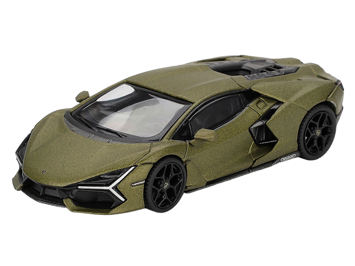 Lamborghini Revuelto Verde Gea Matte Green Metallic Limited Edition 1/64 Die Cast Model Car by Mini GT