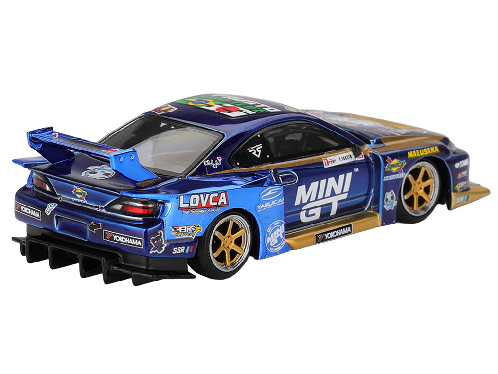 Nissan Silvia (S15) LB-Super Silhouette RHD (Right Hand Drive) #555 Yukio Fausto 'Team MINI GT Liberty Walk' 'Formula Drift Japan' (2025) Limited Edition 1/64 Diecast Model Car by Mini GT