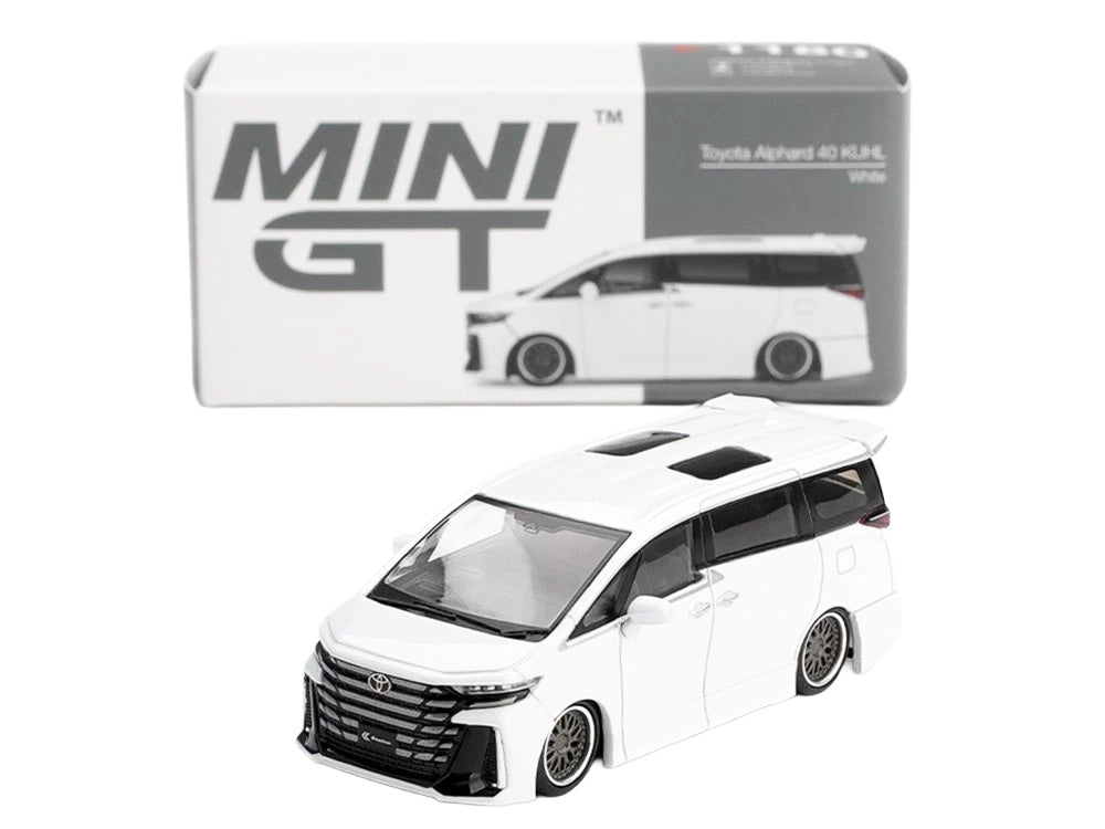Toyota Vellfire 40 KUHL Van White Metallic Limited Edition 1/64 Die Cast Model Car by Mini GT