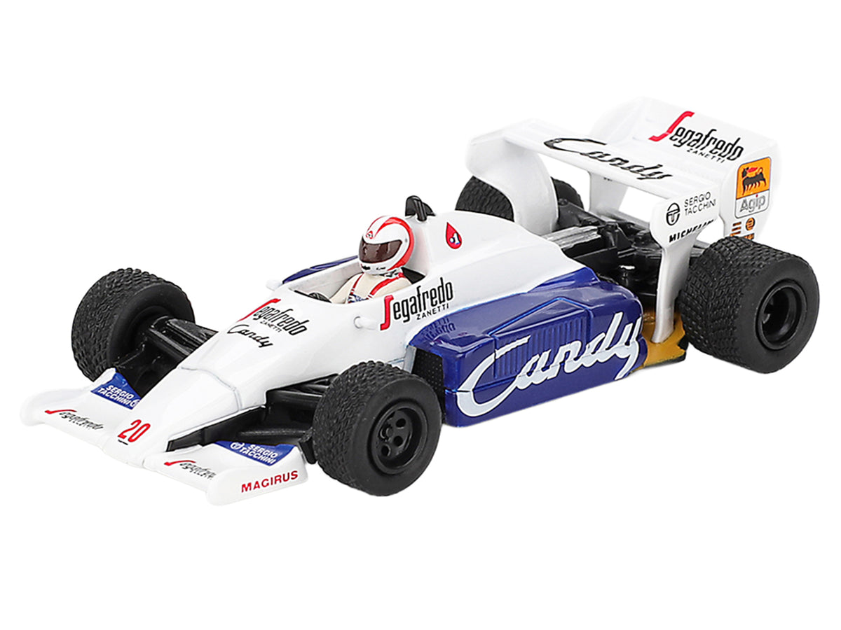 Toleman TG184 #20 Johnny Cecotto Formula One F1 'Monaco GP' (1984) with Driver Figure Limited Edition 1/64 Diecast Model Car by Mini GT