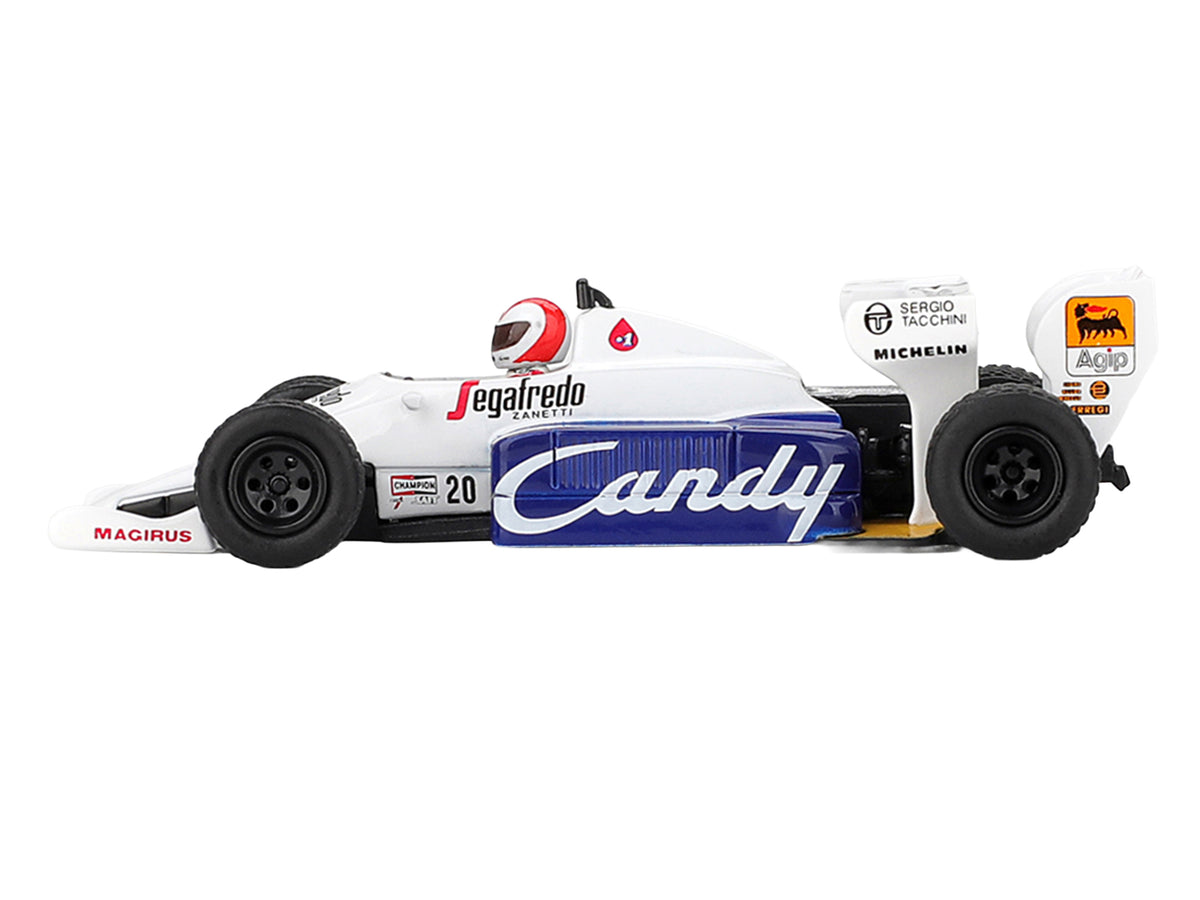 Toleman TG184 #20 Johnny Cecotto Formula One F1 'Monaco GP' (1984) with Driver Figure Limited Edition 1/64 Diecast Model Car by Mini GT