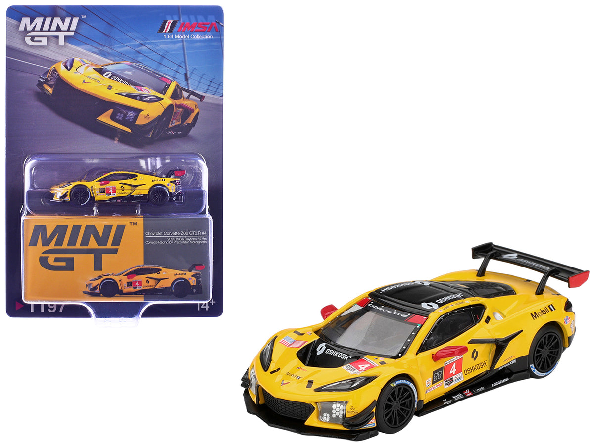 Chevrolet Corvette Z06 GT3.R #4 Nicky Catsburg - Tommy Milner - Nicolas Varrone 'Corvette Racing by Pratt Miller Motorsports' IMSA '24 Hours of Daytona' (2025) Limited Edition 1/64 Diecast Model Car by Mini GT