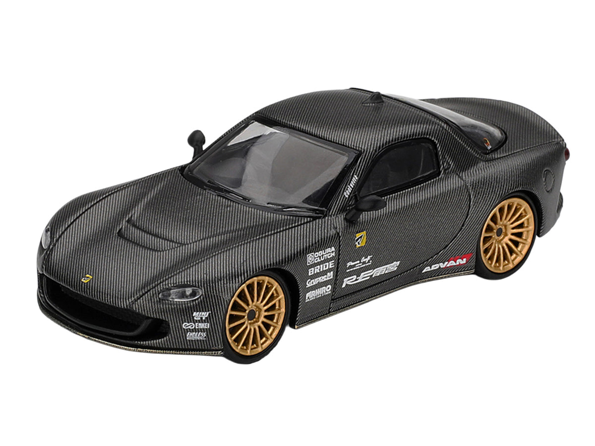 Mazda RX-7 RE-Amemiya 'Matsukiyo KOKU 3 Rotor NA-7' Carbon Fiber 'Tokyo Auto Salon 2025 Best Tuned Car Award' Limited Edition 1/64 Diecast Model Car by Mini GT