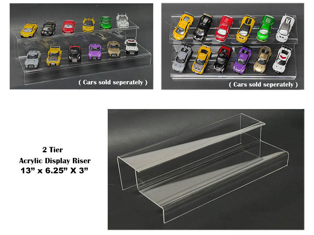 2 Tier Acrylic Stand Riser 'Mijo Exclusives' for 1/64 Scale Models