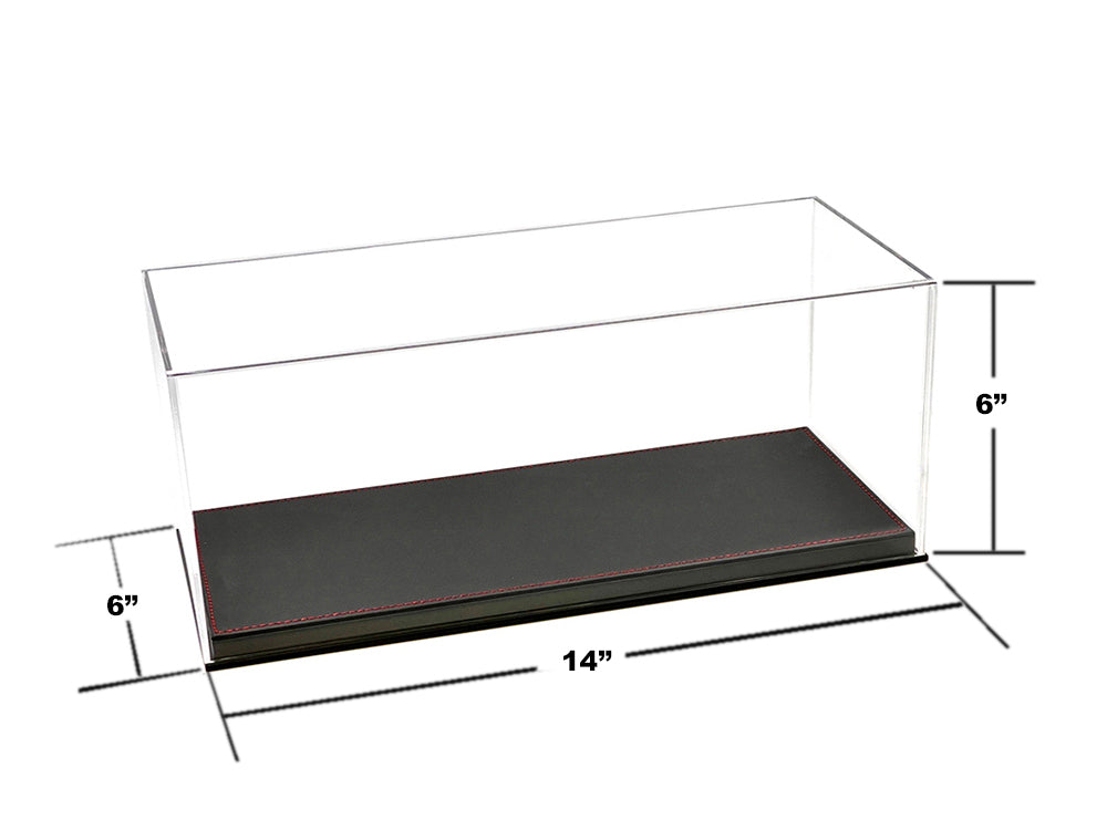 Showcase Acrylic Display Case with Black Synthetic Leather Base 'Mijo Exclusives' for 1/18 Scale Models