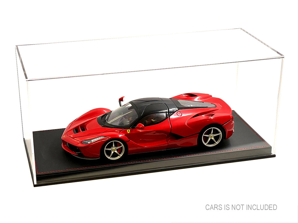 Showcase Acrylic Display Case with Black Synthetic Leather Base 'Mijo Exclusives' for 1/18 Scale Models