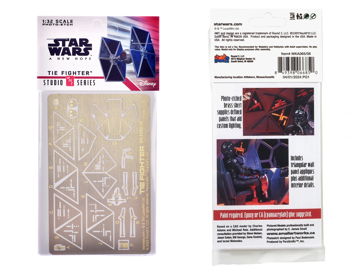 Photoetch Set for 'Star Wars: A New Hope' Tie Fighter Kit 1/32 Scale by AMT