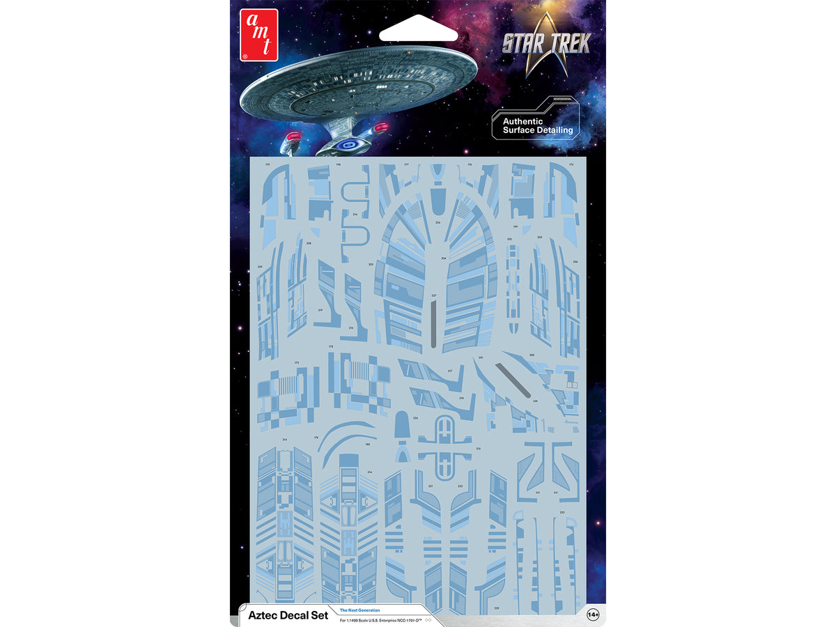 'Star Trek: The Next Generation' U.S.S. Enterprise NCC-1701-D Aztec Decal Set 1/1400 Scale by AMT