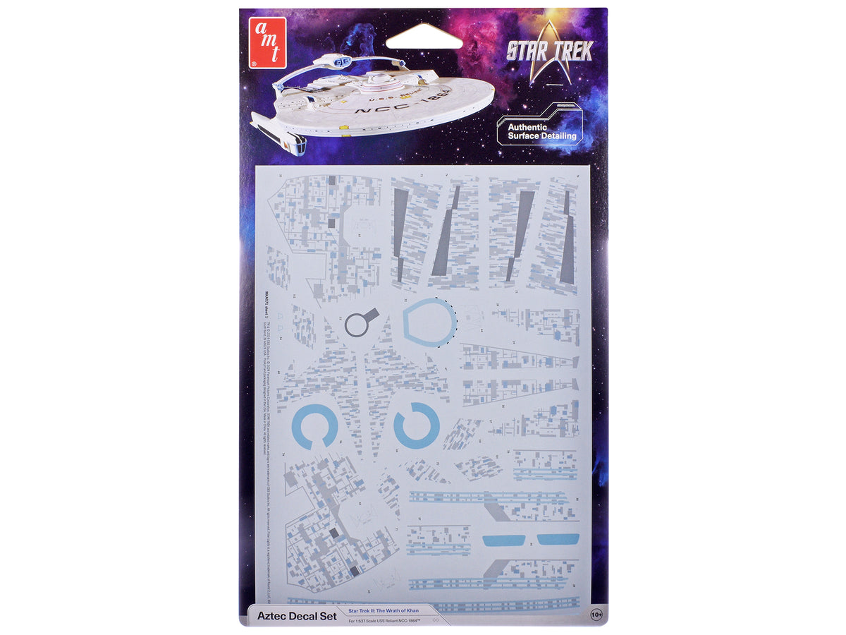 U.S.S. Reliant NCC-1864 Aztec Decal Set 'Star Trek II: The Wrath of Khan' (1982) Movie 1/537 Scale Model by AMT