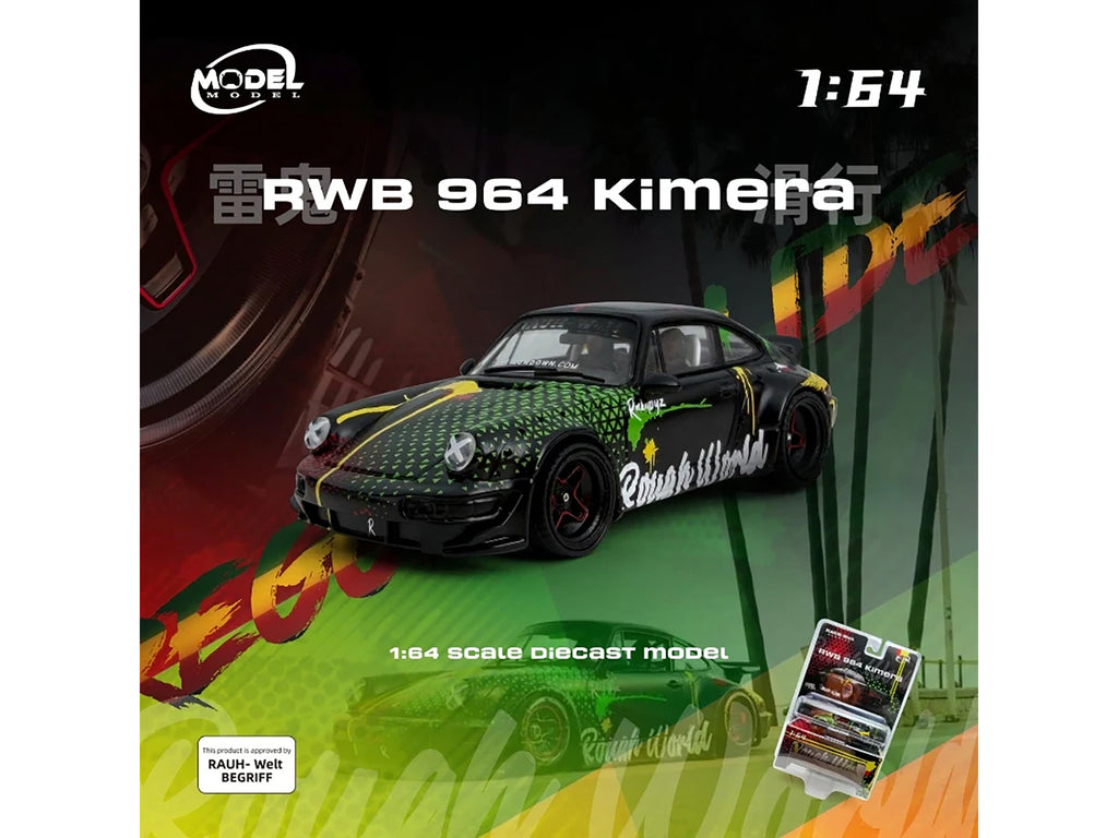 RWB 964 'Kimera-Rough World' Black with Graphics 1/64 Diecast Model Car by Model Model