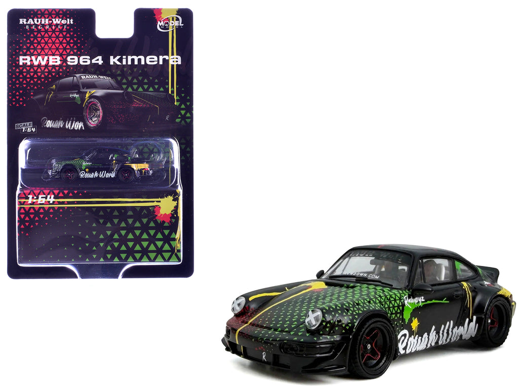 RWB 964 'Kimera-Rough World' Black with Graphics 1/64 Diecast Model Car by Model Model