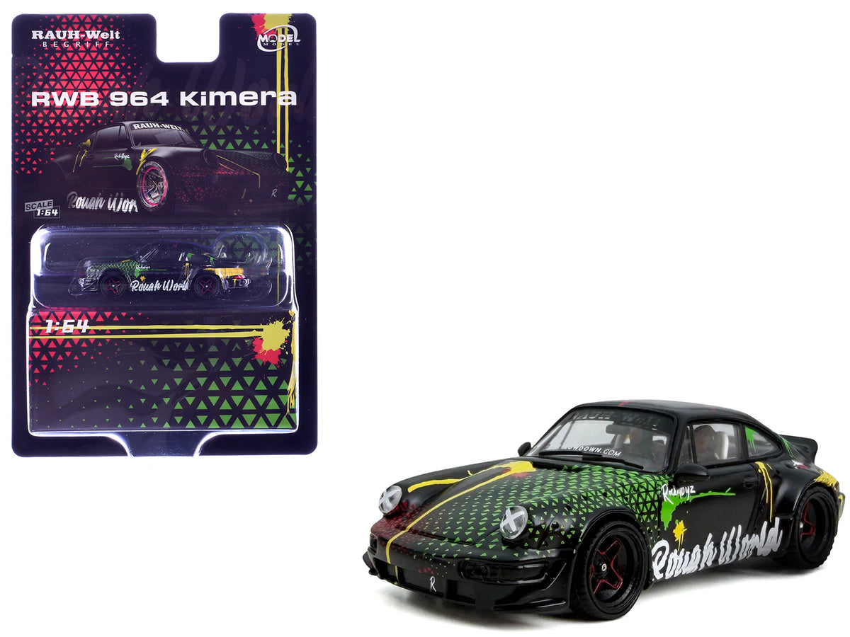 RWB 964 'Kimera-Rough World' Black with Graphics 1/64 Diecast Model Car by Model Model