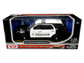 2015 Ford Police Interceptor Utility 'San Gabriel Police' (California) Black and White 1/24 Diecast Model Car by Motormax