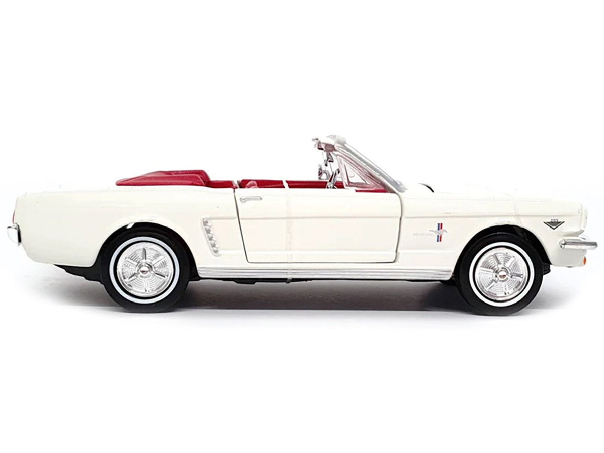 1964 1/2 Ford Mustang Convertible White with Red Interior James Bond 007 'Goldfinger' (1964) Movie 'James Bond Collection' Series 1/24 Diecast Model Car by Motormax