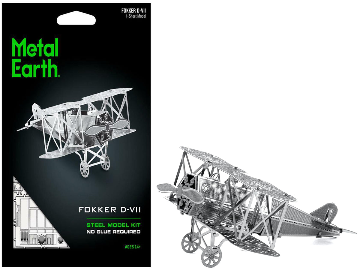 Model Kit Fokker D-VII Fighter Aircraft 'Imperial German Army' (Easy Difficulty) Steel Model by Metal Earth