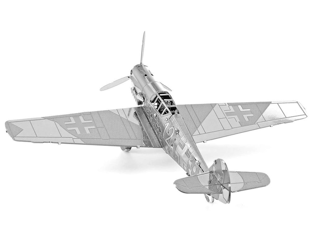 Model Kit Messerschmitt BF-109 Fighter Aircraft 'German Luftwaffe' (Moderate Difficulty) Steel Model by Metal Earth
