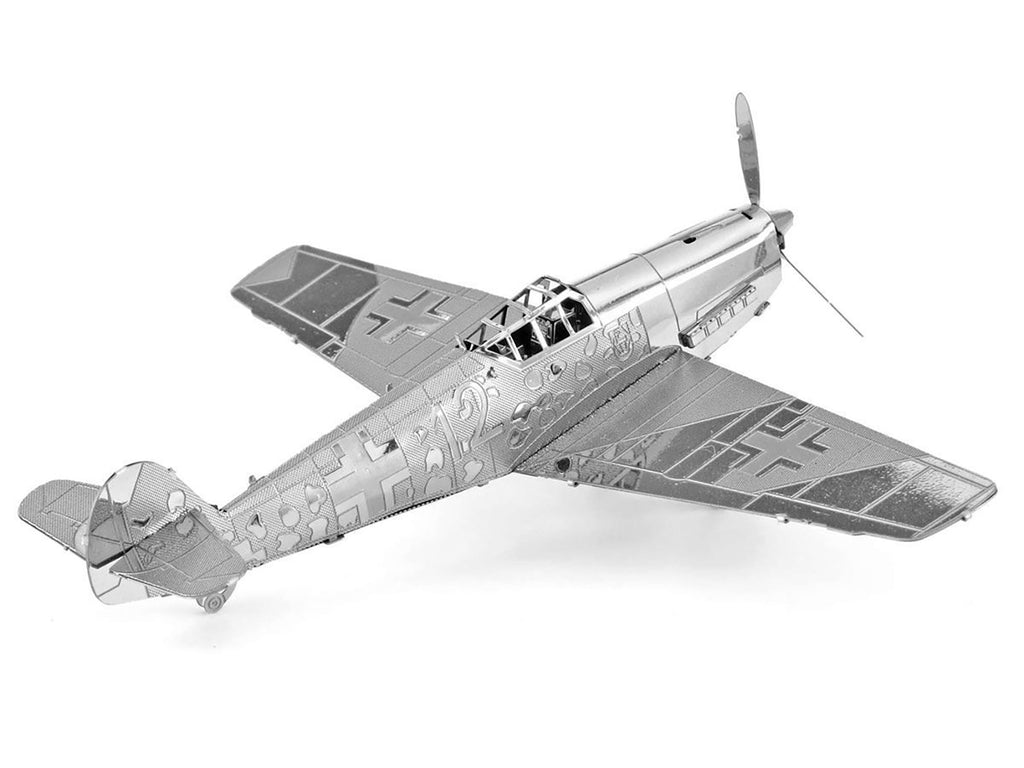 Model Kit Messerschmitt BF-109 Fighter Aircraft 'German Luftwaffe' (Moderate Difficulty) Steel Model by Metal Earth