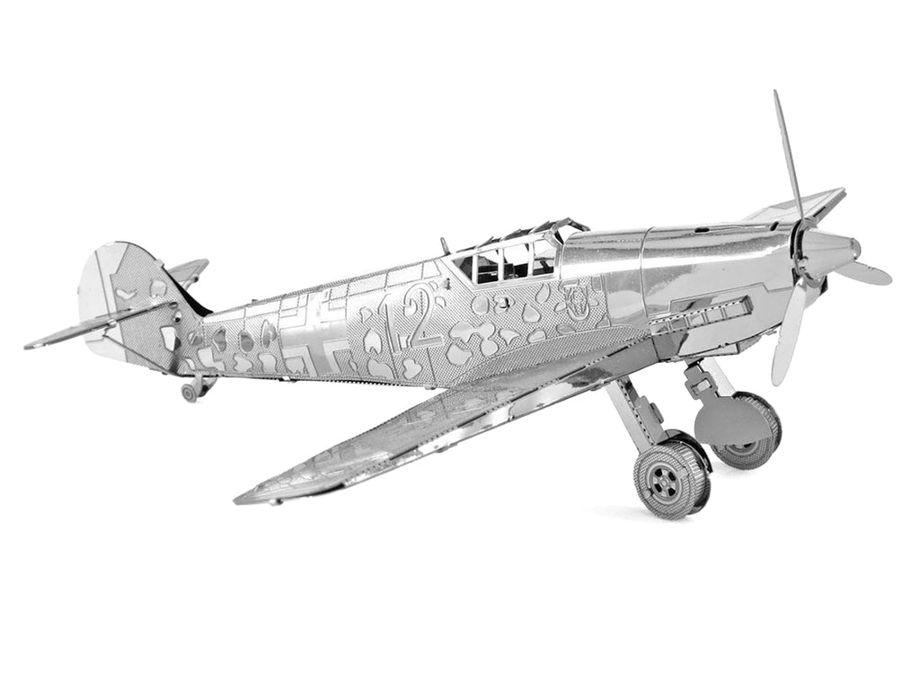 Model Kit Messerschmitt BF-109 Fighter Aircraft 'German Luftwaffe' (Moderate Difficulty) Steel Model by Metal Earth