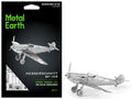 Model Kit Messerschmitt BF-109 Fighter Aircraft 'German Luftwaffe' (Moderate Difficulty) Steel Model by Metal Earth