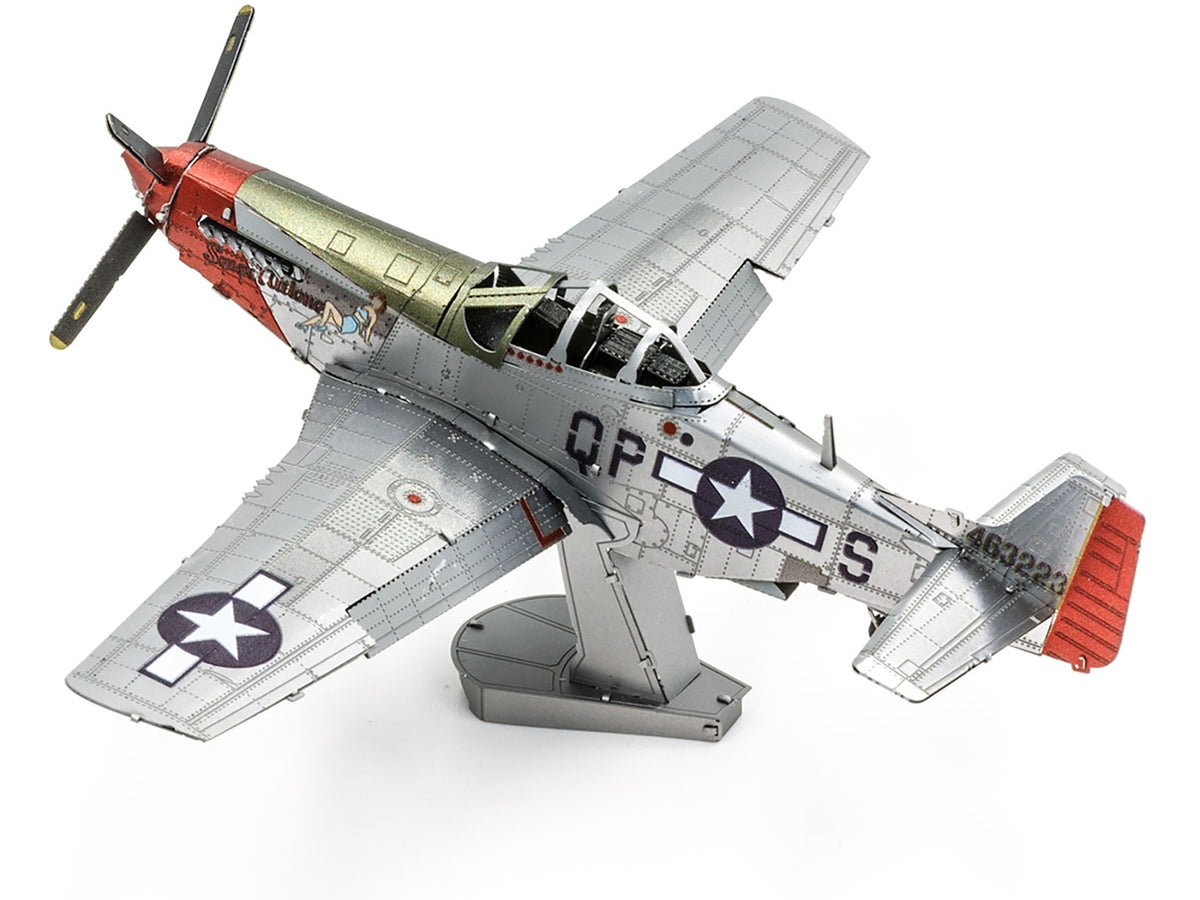 Model Kit North American P-51D Mustang Fighter Aircraft 'Sweet Arlene' United States Army Air Forces (Challenging Difficulty) Steel Model by Metal Earth
