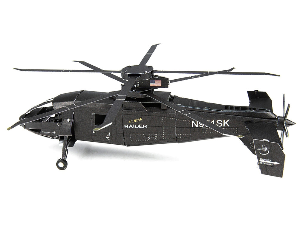 Model Kit Sikorsky S-97 Raider Attack Helicopter 'United States Army' (Challenging Difficulty) Steel Model by Metal Earth