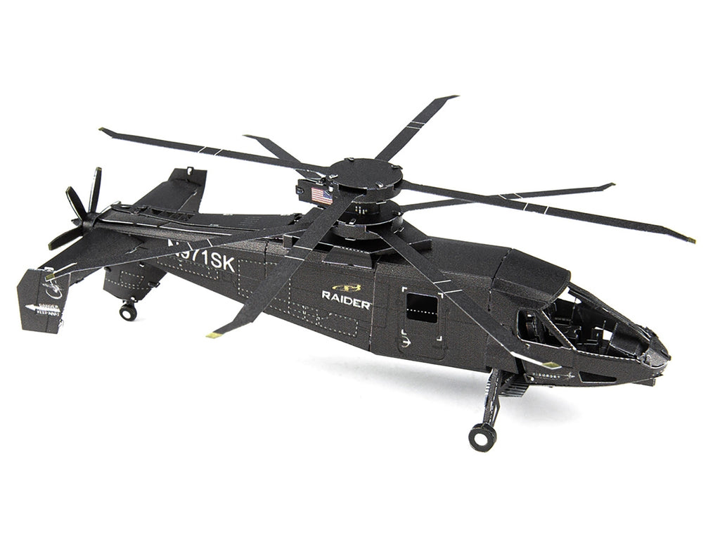 Model Kit Sikorsky S-97 Raider Attack Helicopter 'United States Army' (Challenging Difficulty) Steel Model by Metal Earth