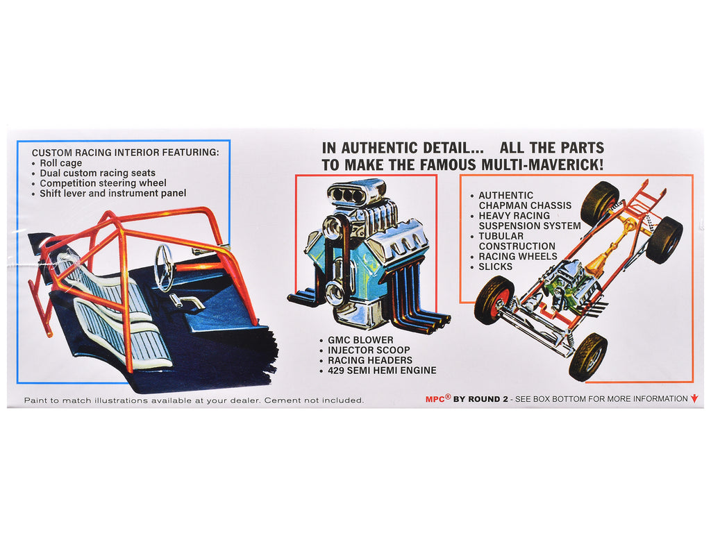 Skill 2 Model Kit 'Ohio' George Montgomery's Multi Maverick Funny Car 1/25 Scale Model by MPC