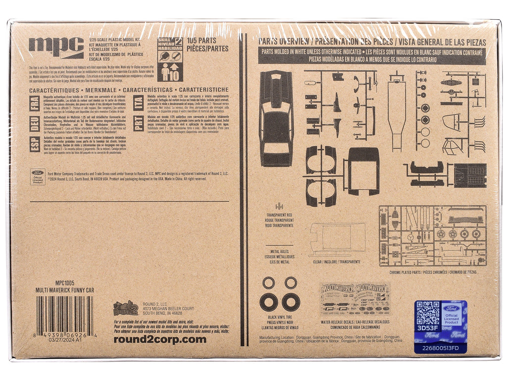 Skill 2 Model Kit 'Ohio' George Montgomery's Multi Maverick Funny Car 1/25 Scale Model by MPC