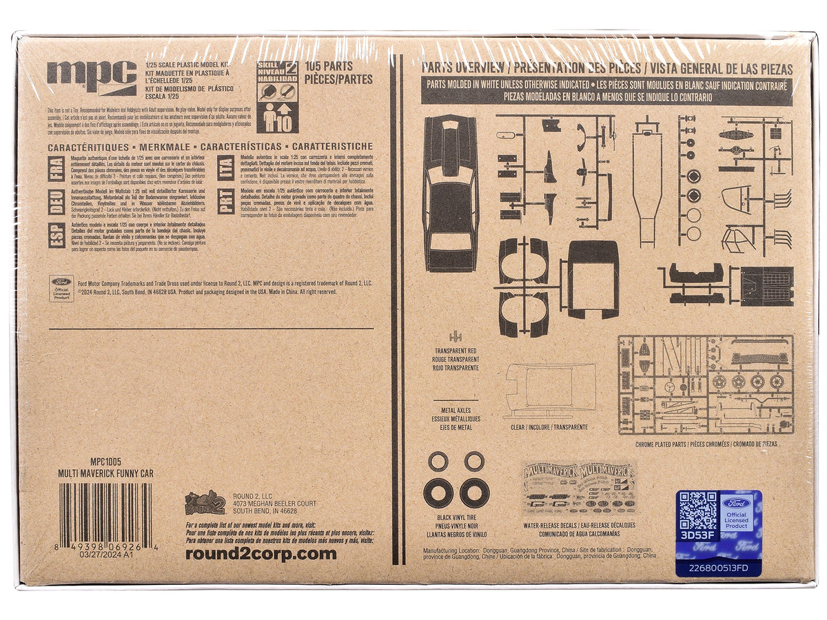 Skill 2 Model Kit 'Ohio' George Montgomery's Multi Maverick Funny Car 1/25 Scale Model by MPC