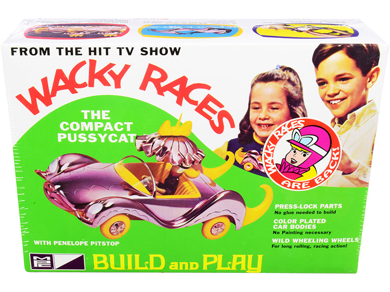 Skill 2 Snap Model Kit The Compact Pussycat with Penelope Pitstop Figurine 'Wacky Races' (1968) TV Series 1/25 Scale Model by MPC