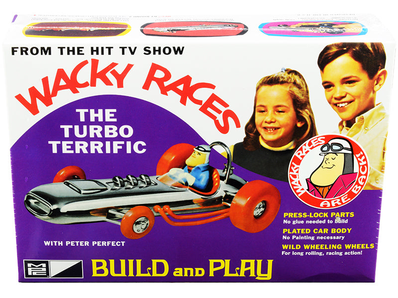 Skill 2 Snap Model Kit The Turbo Terrific with Peter Perfect Figurine 'Wacky Races' (1968) TV Series 1/25 Scale Model by MPC