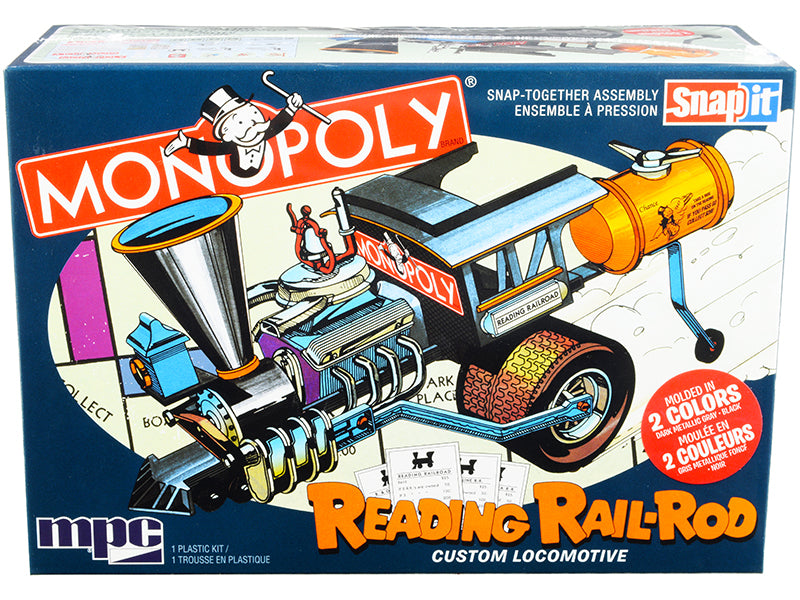 Skill 1 Snap Model Kit Reading Rail Rod Custom Locomotive 'Monopoly' 1/25 Scale Model by MPC