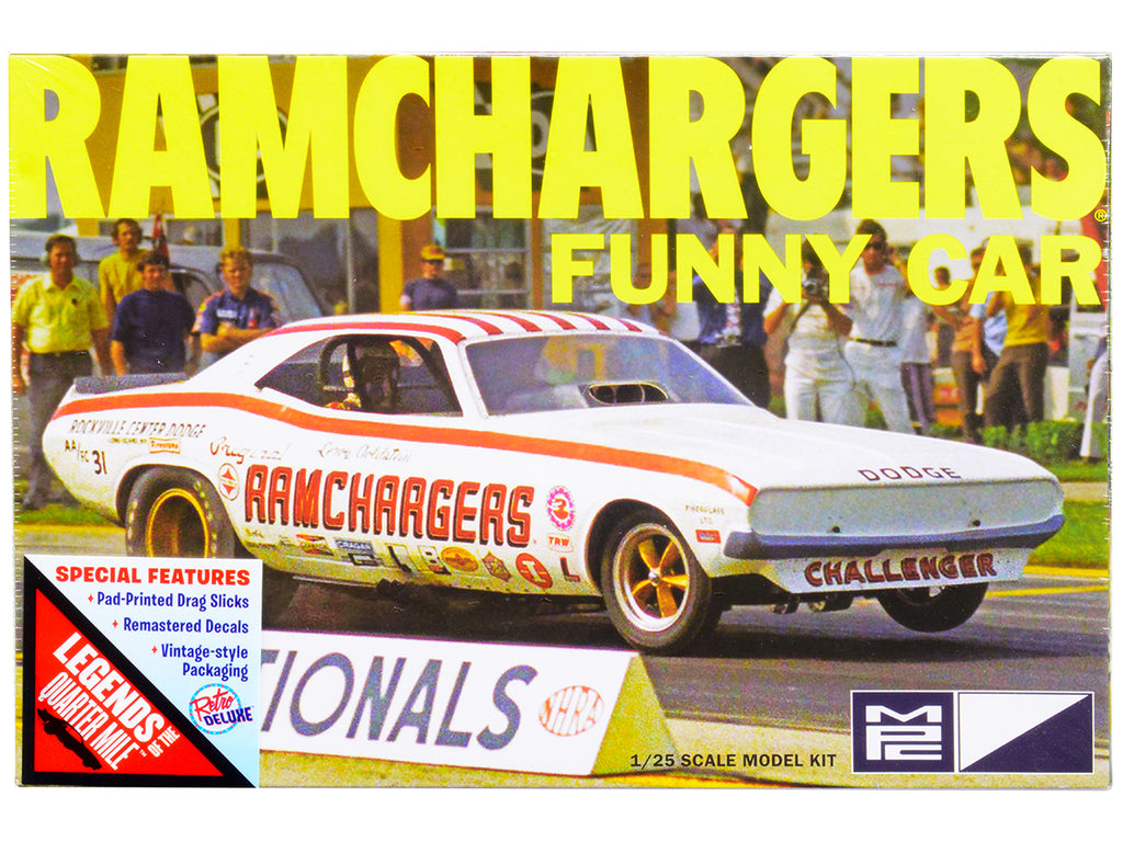 Skill 2 Model Kit Dodge Challenger Ramchargers Funny Car 'Legends of the Quarter Mile' 1/25 Scale Model by MPC