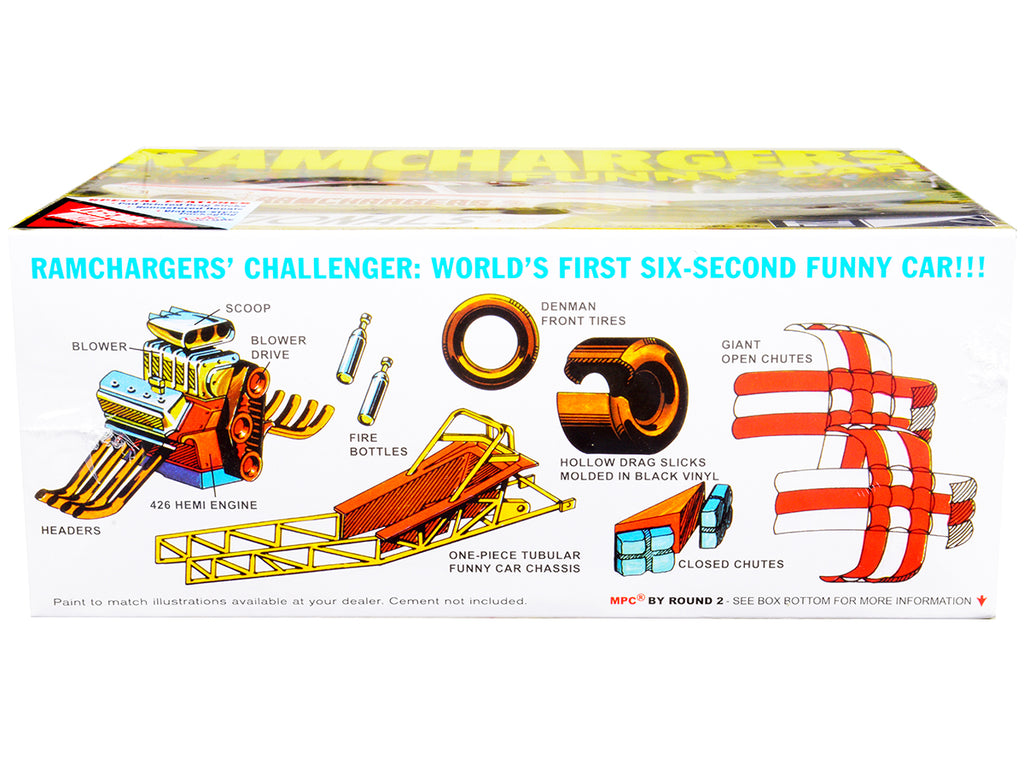 Skill 2 Model Kit Dodge Challenger Ramchargers Funny Car 'Legends of the Quarter Mile' 1/25 Scale Model by MPC