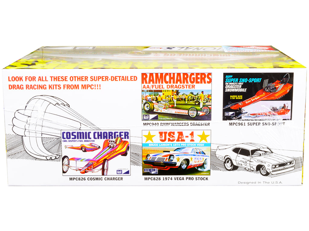 Skill 2 Model Kit Dodge Challenger Ramchargers Funny Car 'Legends of the Quarter Mile' 1/25 Scale Model by MPC