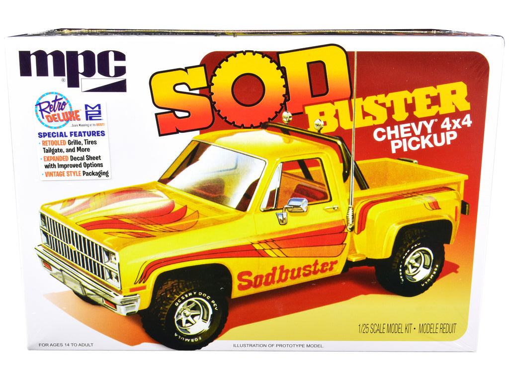 Skill 2 Model Kit 1981 Chevrolet 4x4 Stepside Pickup Truck 'Sod Buster' 1/25 Scale Model by MPC