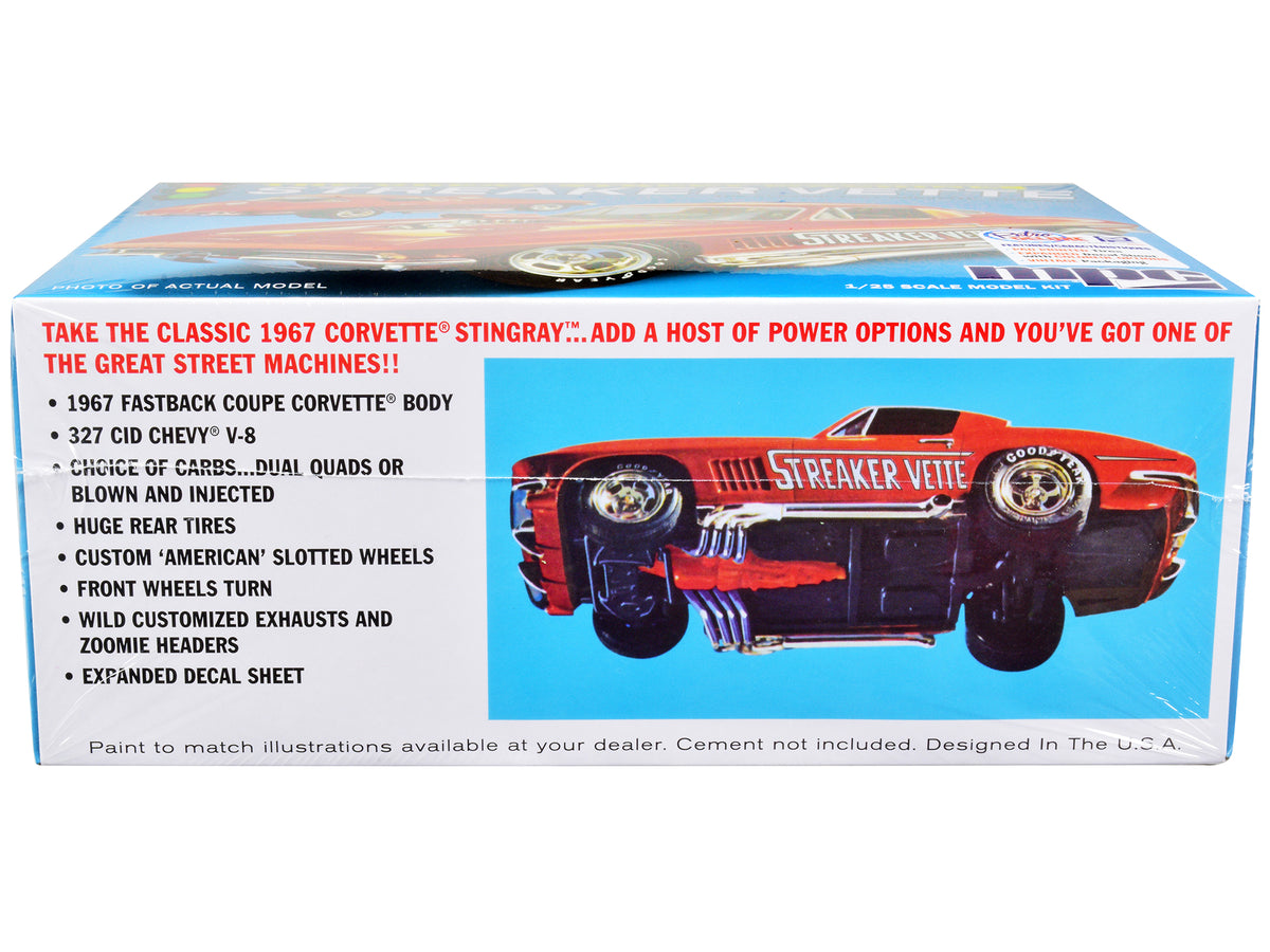 Skill 2 Model Kit 1967 Chevrolet Corvette Stingray 'Streaker Vette' 'The Great Street Machines' Series 1/25 Scale Model Car by MPC