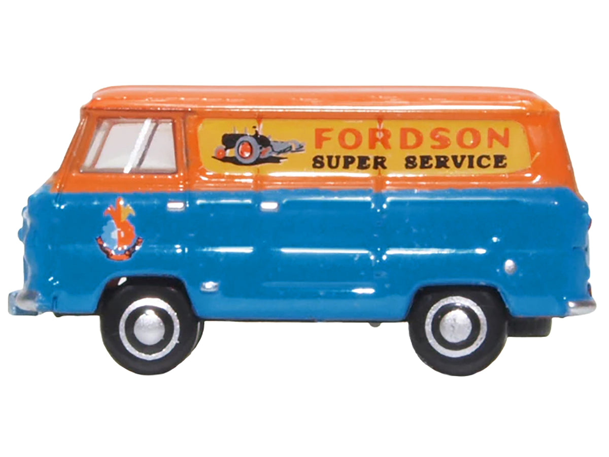 Ford 400E Van RHD (Right Hand Drive) 'Fordson Super Service' Blue and Orange 1/148 (N) Scale Diecast Model Car by Oxford Diecast