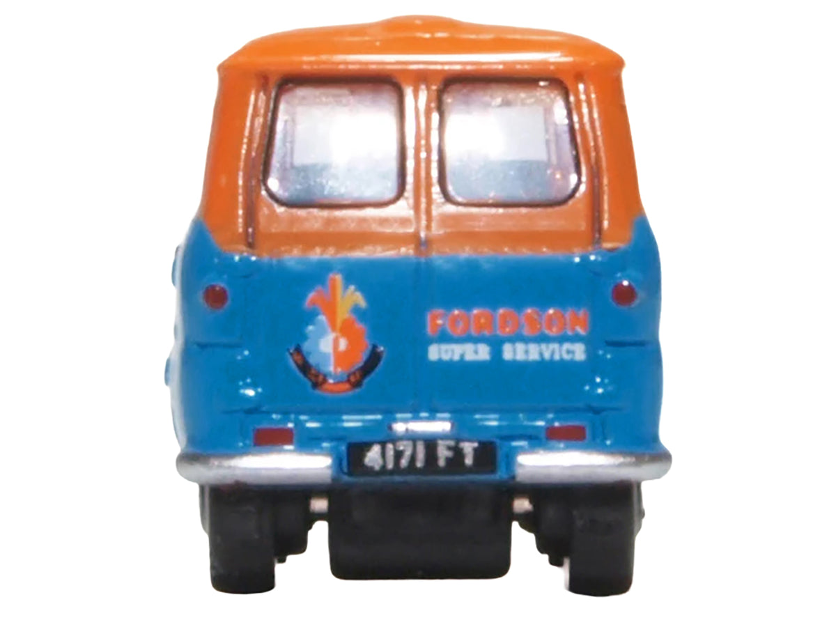 Ford 400E Van RHD (Right Hand Drive) 'Fordson Super Service' Blue and Orange 1/148 (N) Scale Diecast Model Car by Oxford Diecast