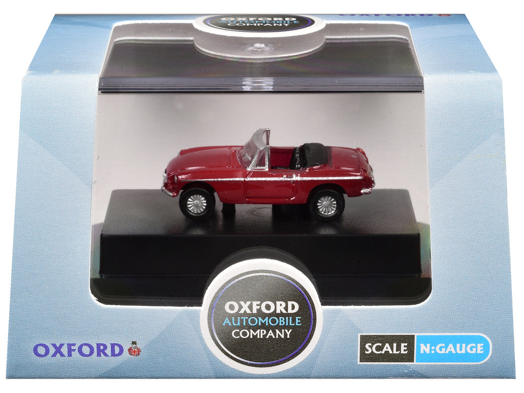 MG MGB Roadster RHD (Right Hand Drive) Tartan Red 1/148 (N) Scale Diecast Model Car by Oxford Diecast