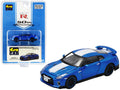 Nissan GT-R RHD (Right Hand Drive) Bayside Blue with White Stripe '50th Anniversary Edition' Limited Edition to 1200 pieces 1/64 Diecast Model Car by Era Car