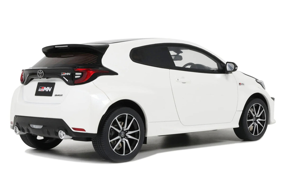 2022 Toyota GRMN Yaris RHD (Right Hand Drive) Platinum White Pearl with Black Hood and Top Limited Edition to 999 pieces Worldwide 1/18 Model Car by Otto Mobile