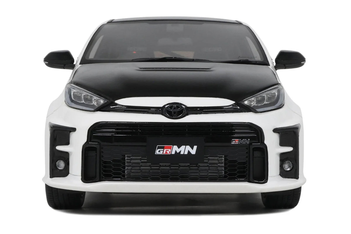 2022 Toyota GRMN Yaris RHD (Right Hand Drive) Platinum White Pearl with Black Hood and Top Limited Edition to 999 pieces Worldwide 1/18 Model Car by Otto Mobile