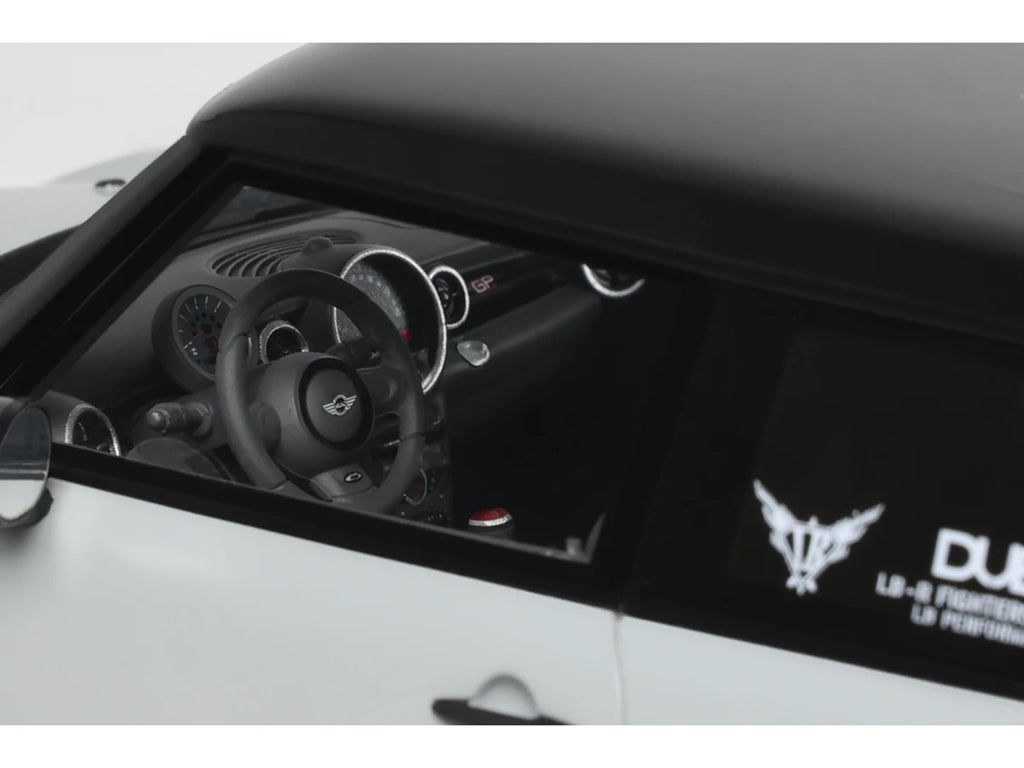 2015 Mini Cooper R56 LB-Works 'LB Nation' Gray with Black Top Limited Edition to 999 pieces Worldwide 1/18 Model Car by Otto Mobile