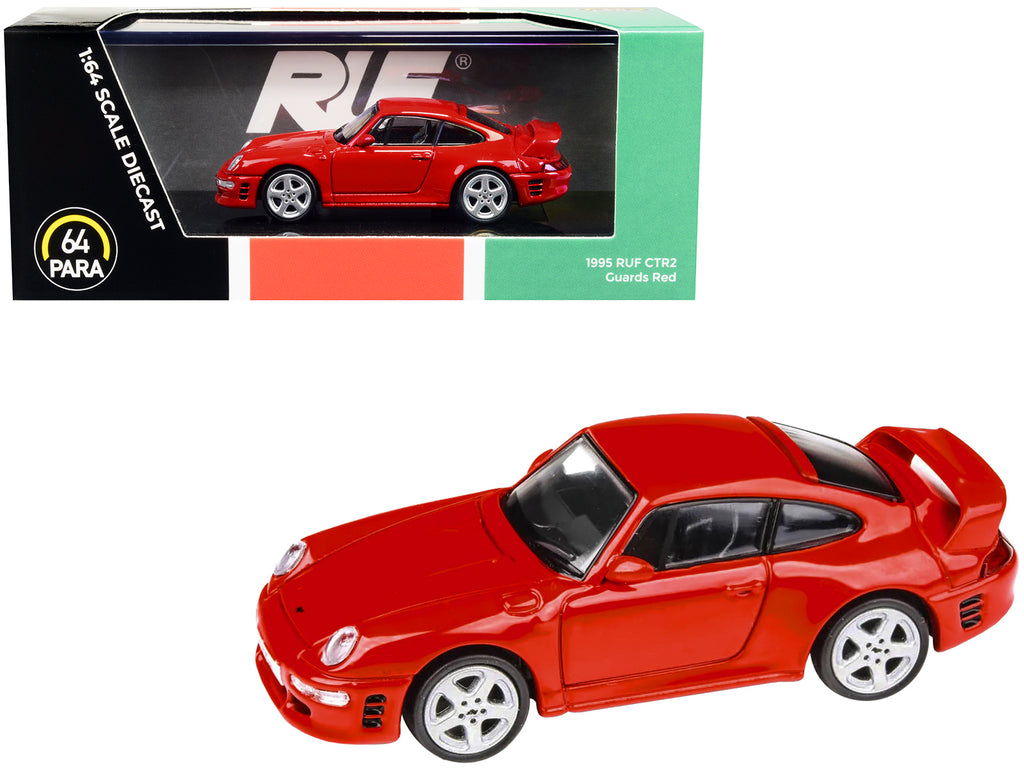 1995 RUF CTR2 Guards Red 1/64 Diecast Model Car by Paragon