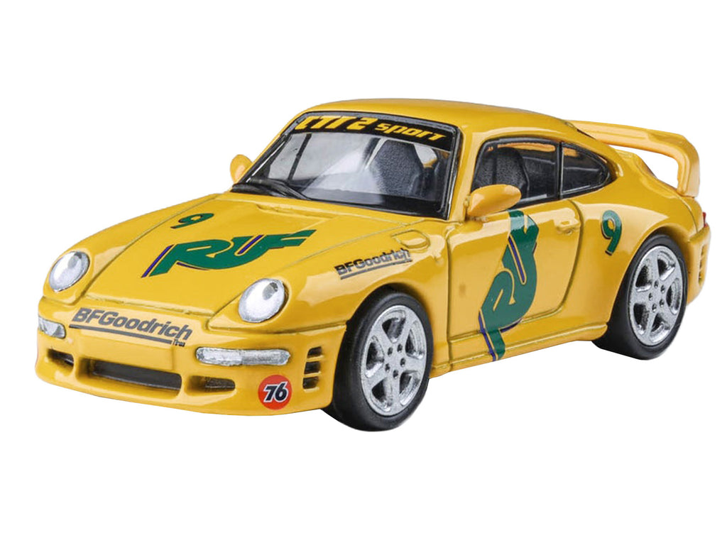 RUF CTR2 #9 'Pikes Peak' Yellow with Graphics 1/64 Diecast Model Car by Paragon Models