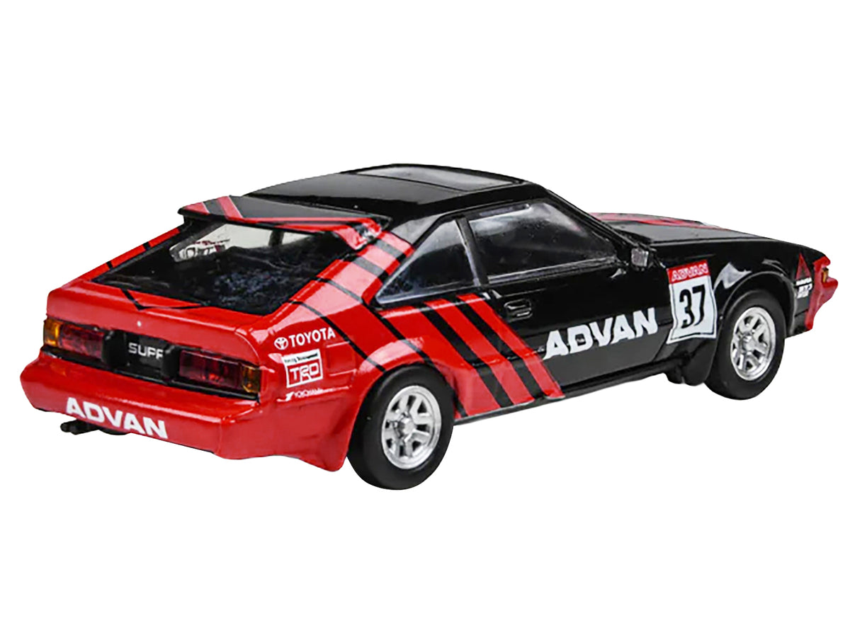 1984 Toyota Celica Supra #37 'ADVAN' Black and Red 1/64 Diecast Model Car by Paragon Models